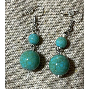 Kenneth Jay Lane Turquoise Dangle Earrings, J61